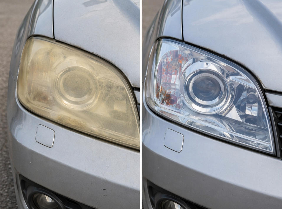 汽车大灯发黄怎么处理？恢复亮度与保养方法